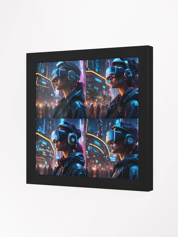 Virtual Realms: Cyberpunk VR Experience Poster product image (9)