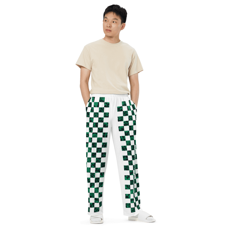 Premium CONTRAST™ Green Checkered Pants Unisex 2XS - 6XL Sizes product image (3)