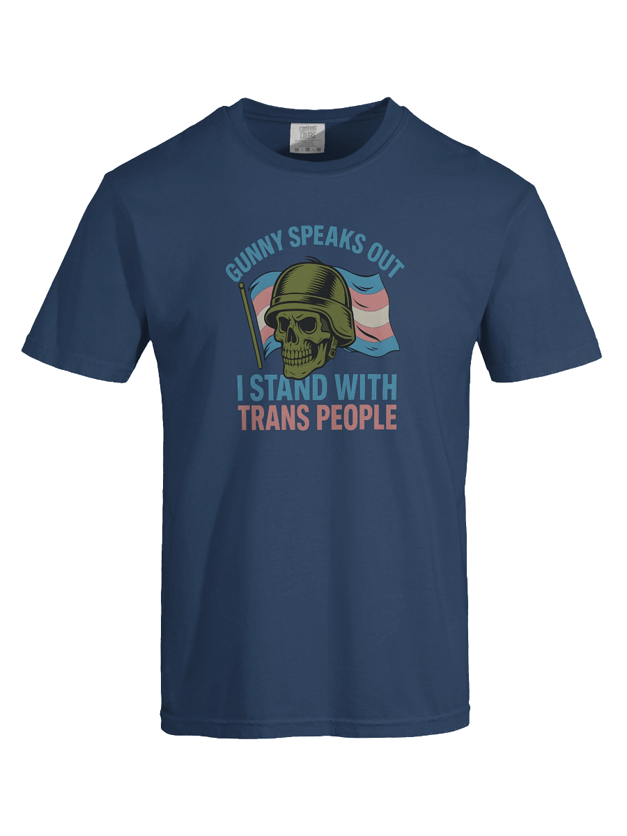 Trans Pride Skull Military T-Shirt product image (80)