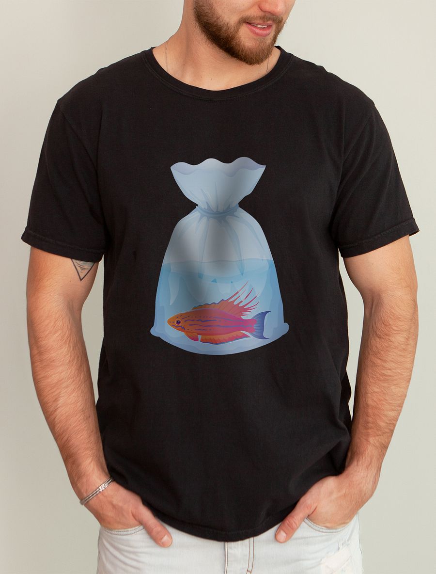 Fish in a Bag (Fairy Wrasse) | T-Shirt for Saltwater and Coral Reef Aquarium Hobbyists product image (1)