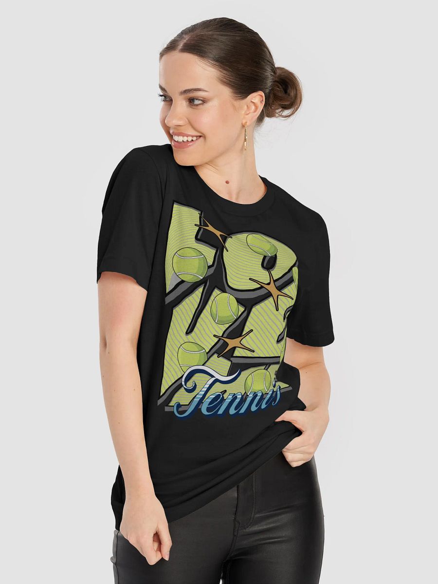 Love Me Tennis Striped Stylized T-Shirt product image (5)