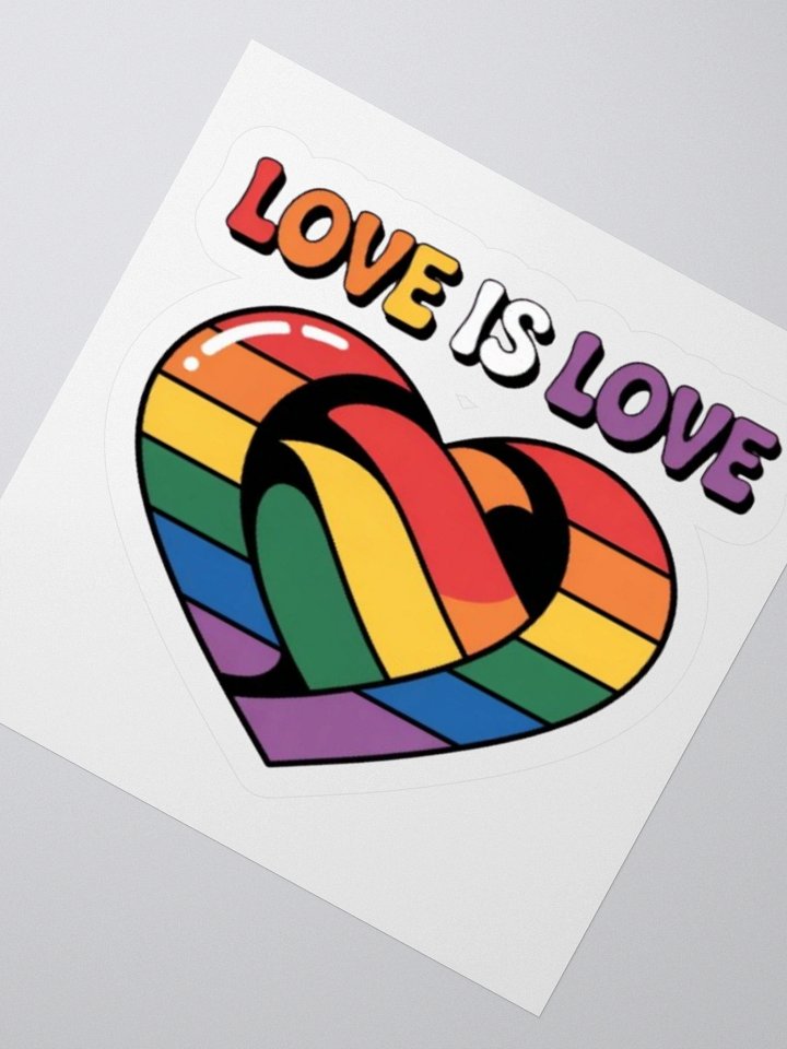 Love Is Love Rainbow Heart Sticker - Exclusive Vinyl Design for Pride and Inclusivity product image (2)