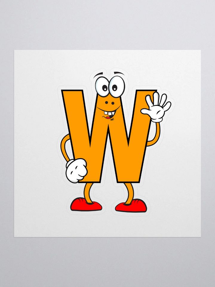 W Letter Cartoon Character Sticker product image (2)