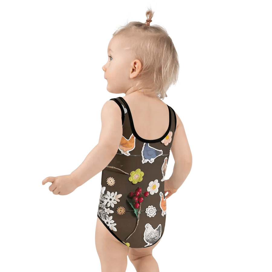 Chicken n Flowers Kids Swim Suit product image (3)