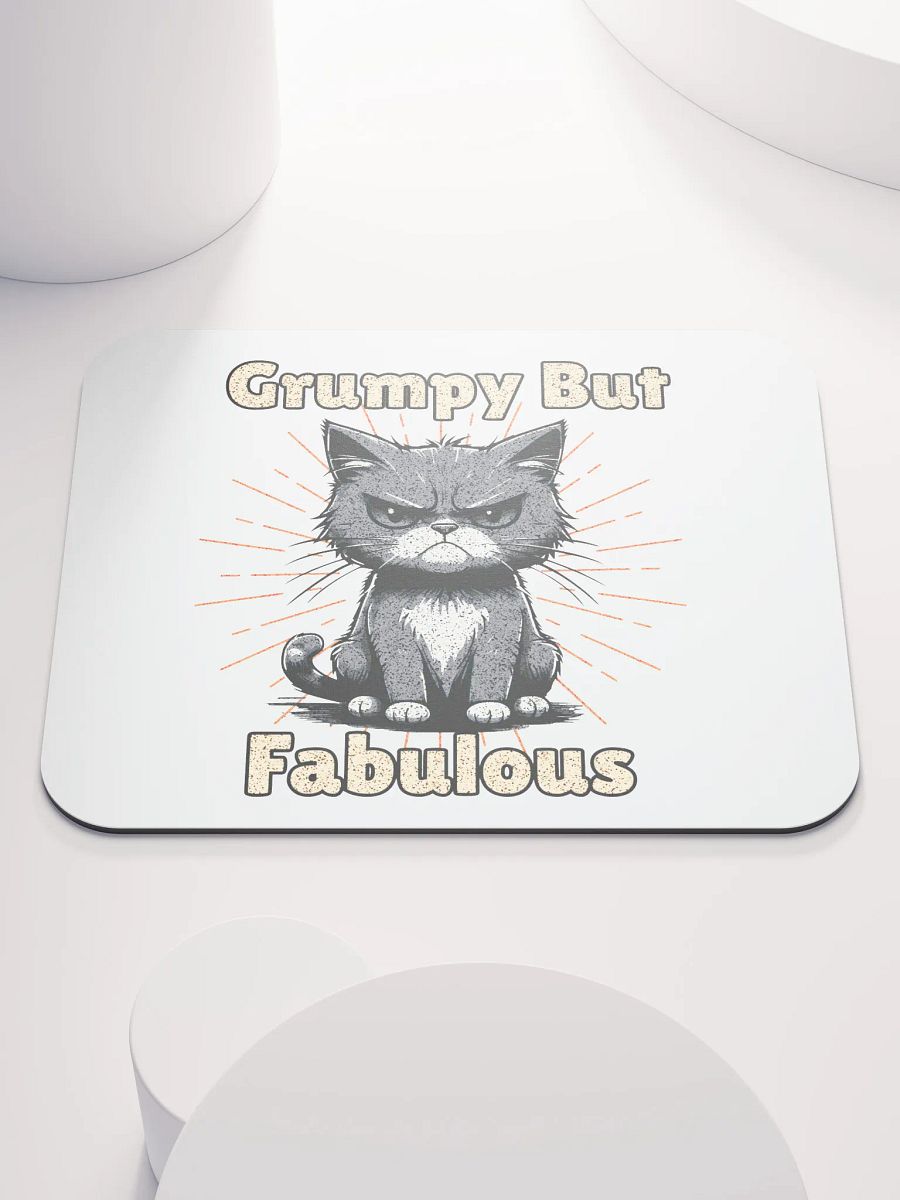 Grumpy But Fabulous Cat Mouse Pad product image (2)