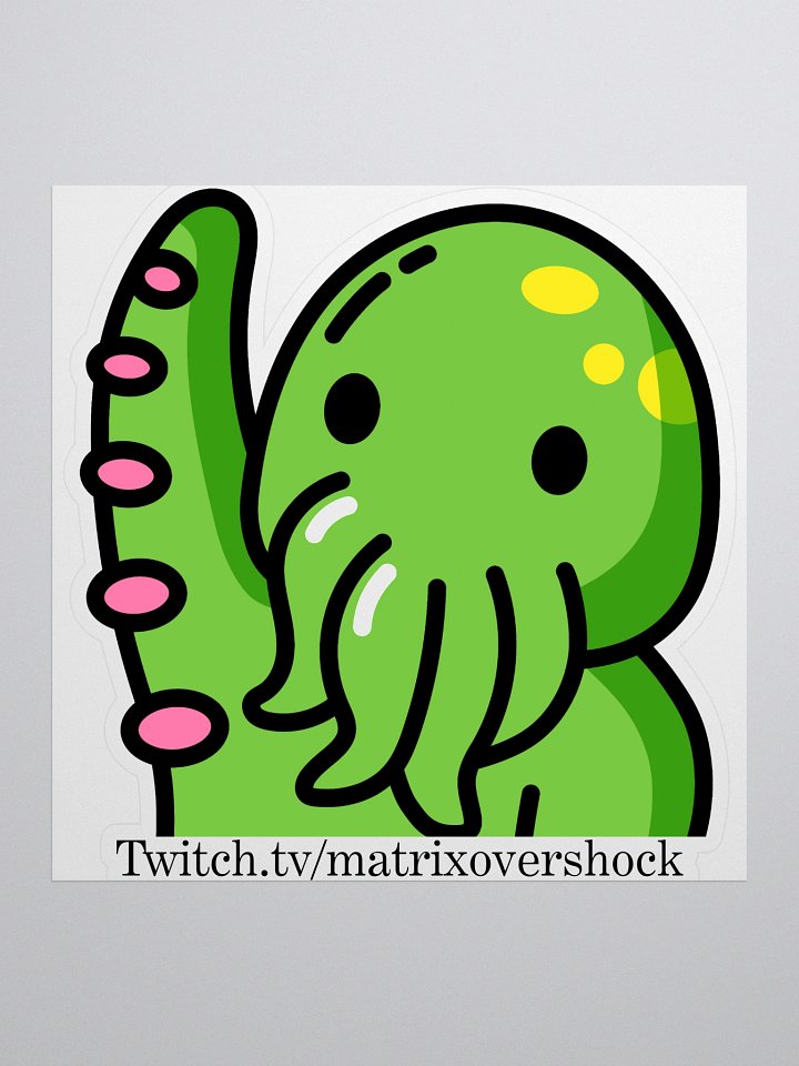 5.5x5.5 Cthulhu Hello Emote Sticker product image (1)