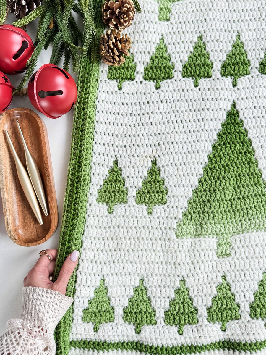 Winter Forest Mosaic Blanket Crochet Pattern product image (5)