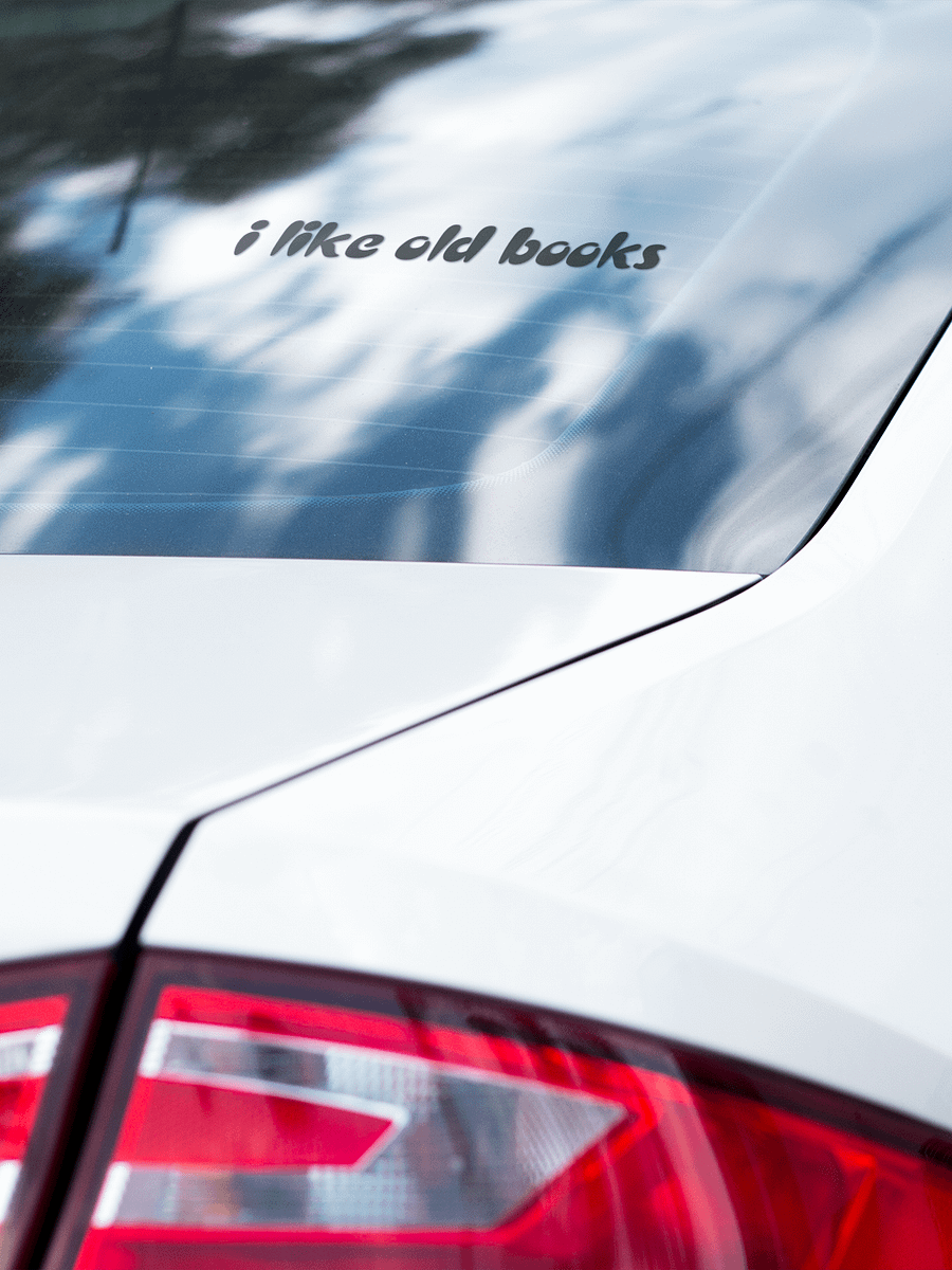 I Like Old Books - Vinyl Decal, in black or white, multiple sizes product image (2)