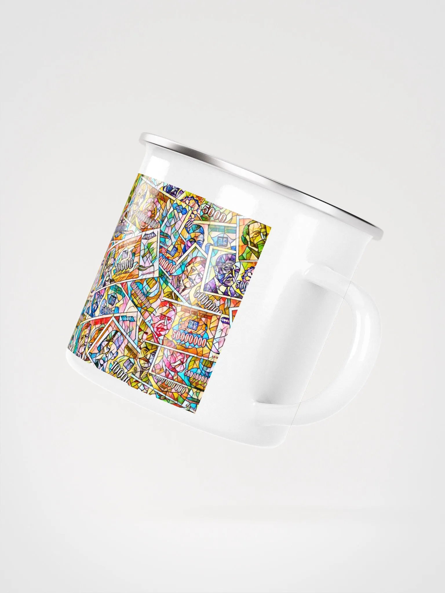 Jugoslovenski inflatorni dinar 1993 (Kolaž/mozaik) Enamel Mug product image (3)