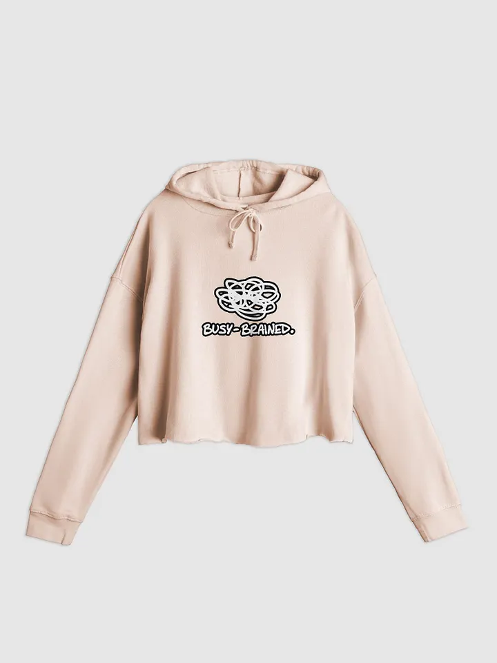 BUSY-BRAINED (lined design) lightweight cropped hoodie product image (2)
