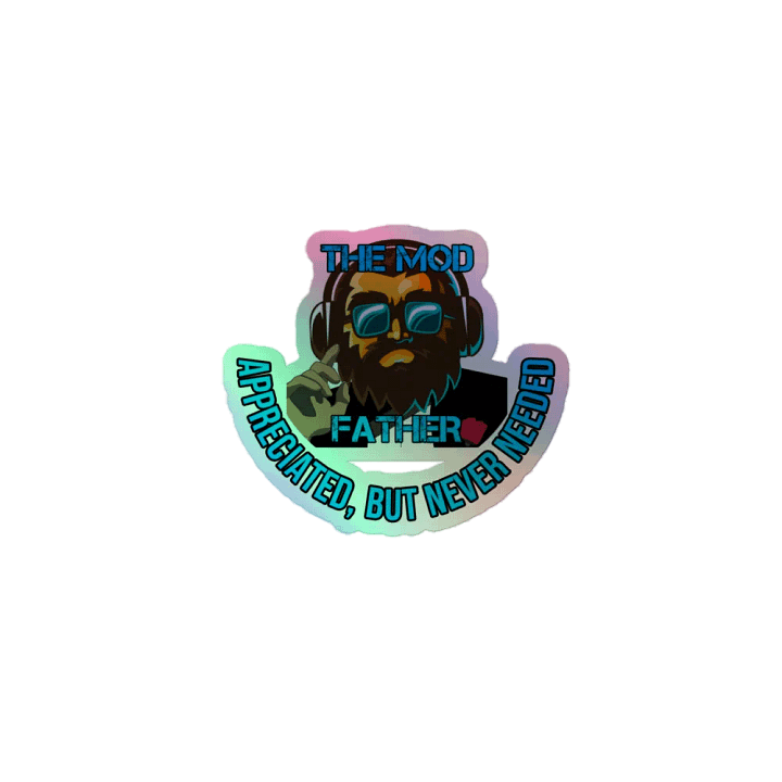 modfather kiss cut holographic sticker product image (1)