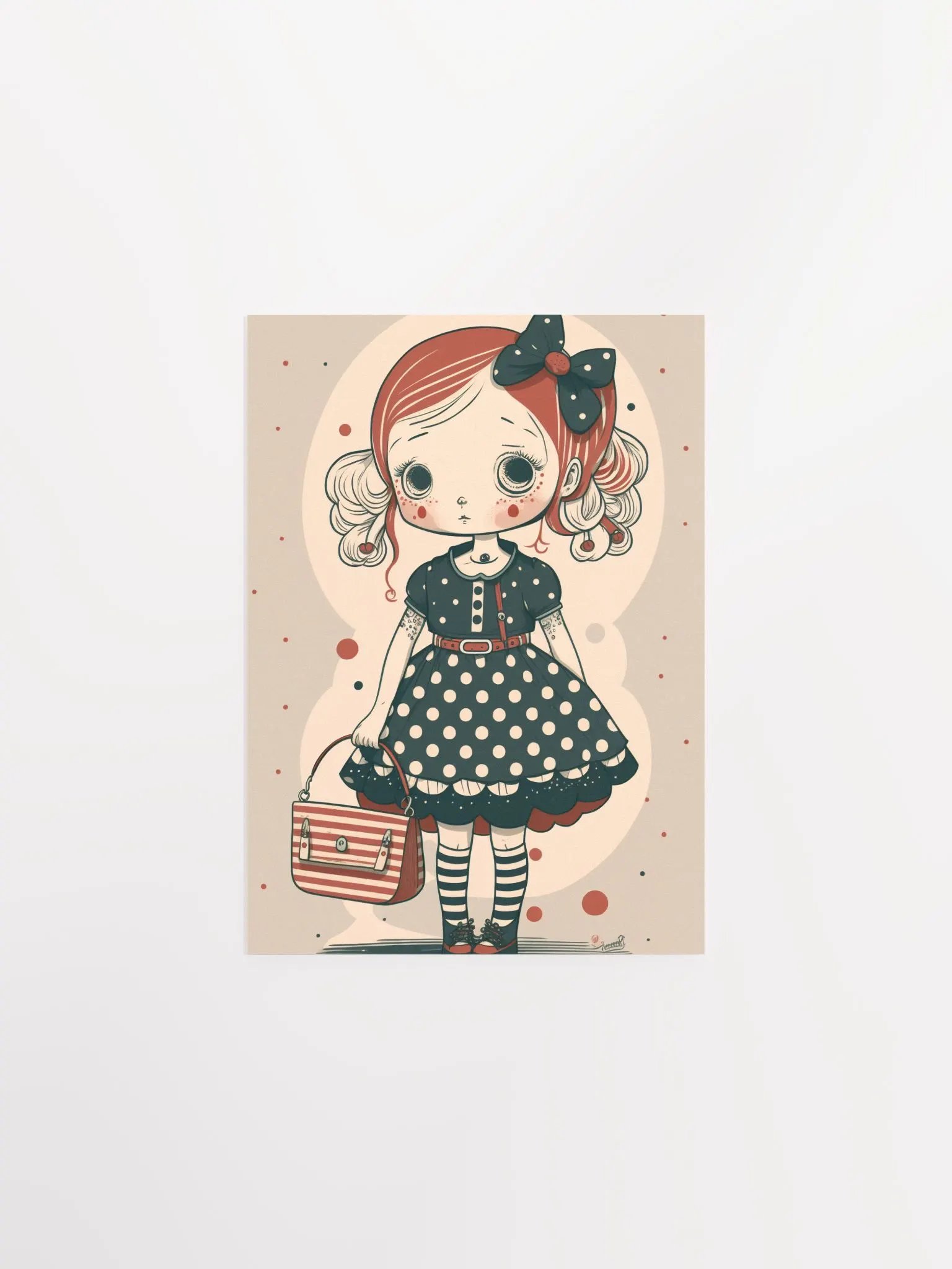 Whimsical Doll-Like Girl Matte Poster product image (1)