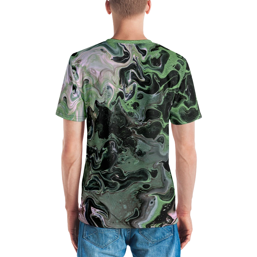 Metallic Green Fluid Acrylic T-Shirt product image (4)