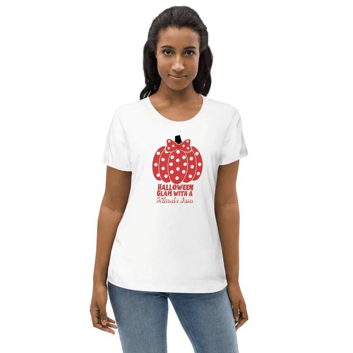 Disney Halloween Polka Pumpkin Women's Fitted Tee product image (2)