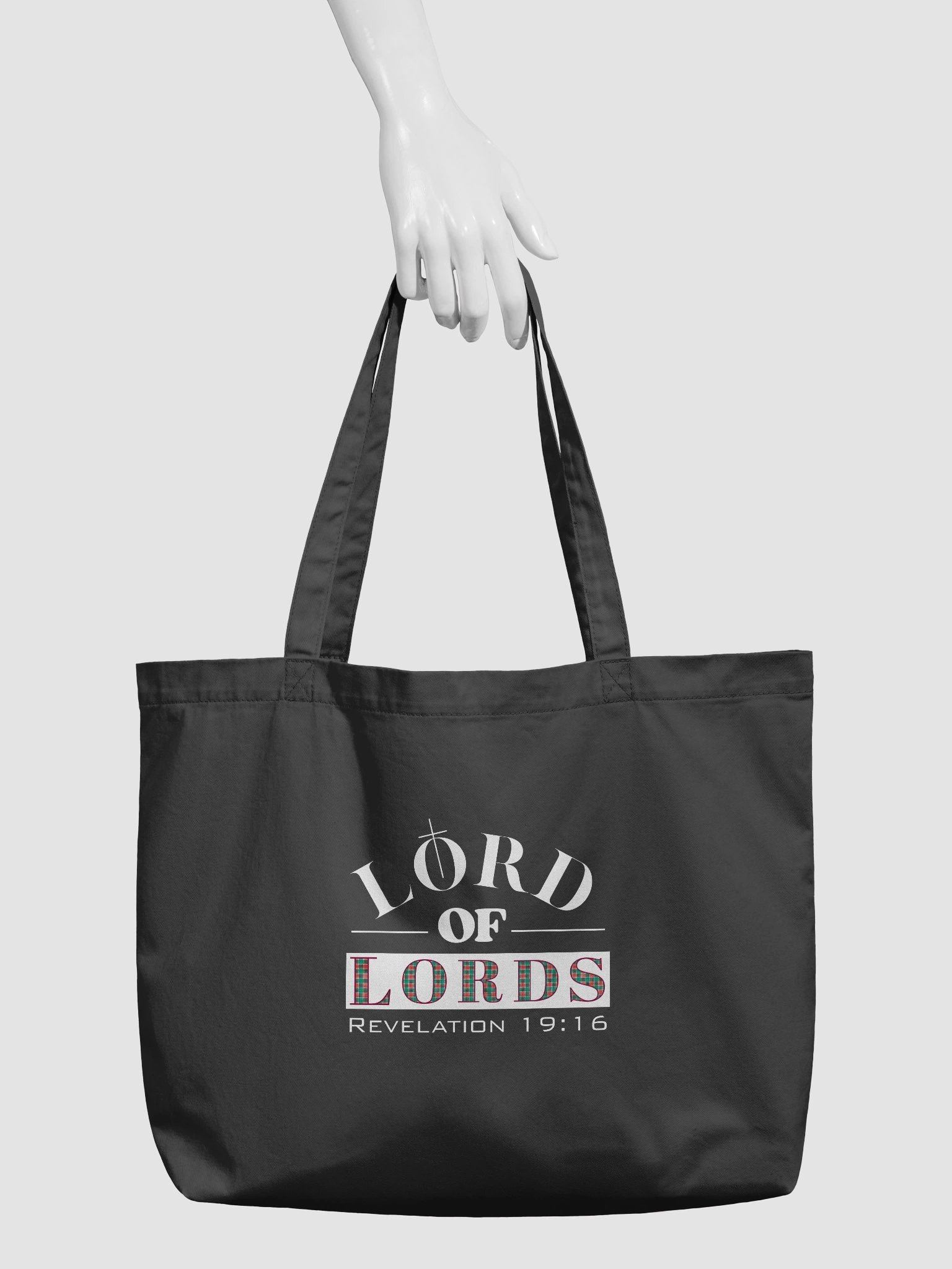 Christian Organic Tote Bag | Lord of Lords, Revelation 19:16 | Christ Gift product image (4)