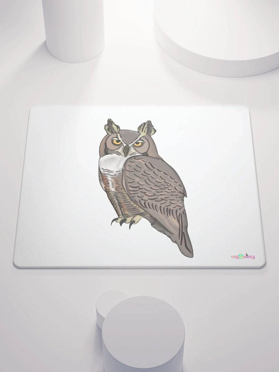 Owl Logo Gaming Mouse Pad (White) product image (2)