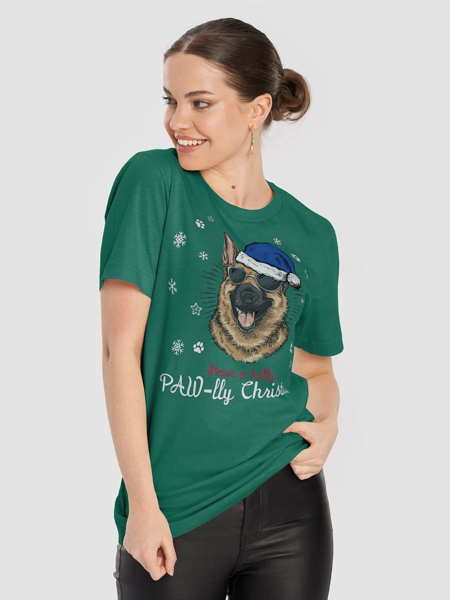 Holly, PAW-lly Christmas German Shepherd T-Shirt product image (50)