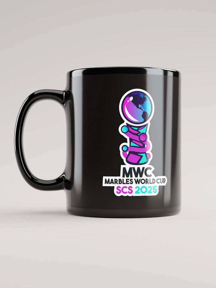 MARBLE WORLD CUP GLOSSY BLACK MUG product image (2)