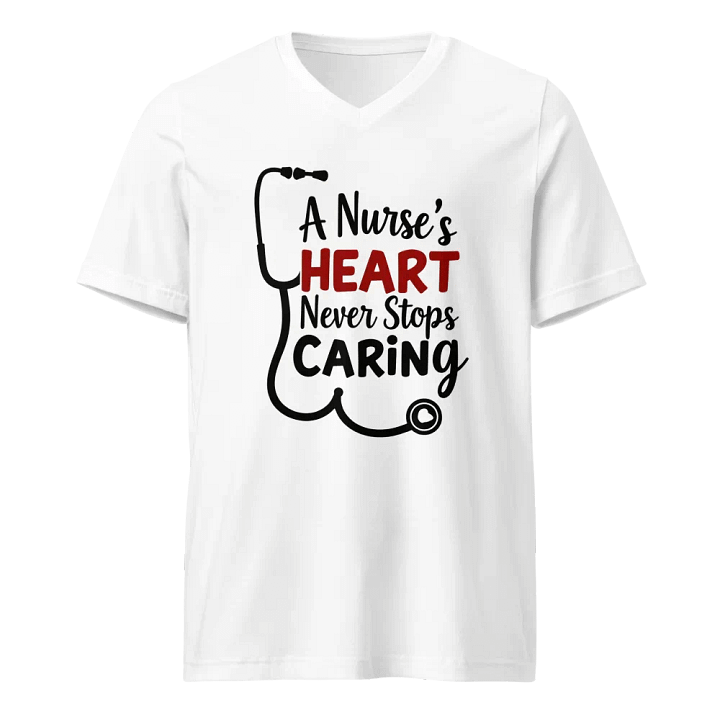 Nurse's Heart V-Neck Tee product image (1)
