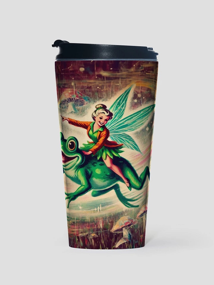 Whimsical Frog and Fairy Stainless Steel Travel Mug product image (1)