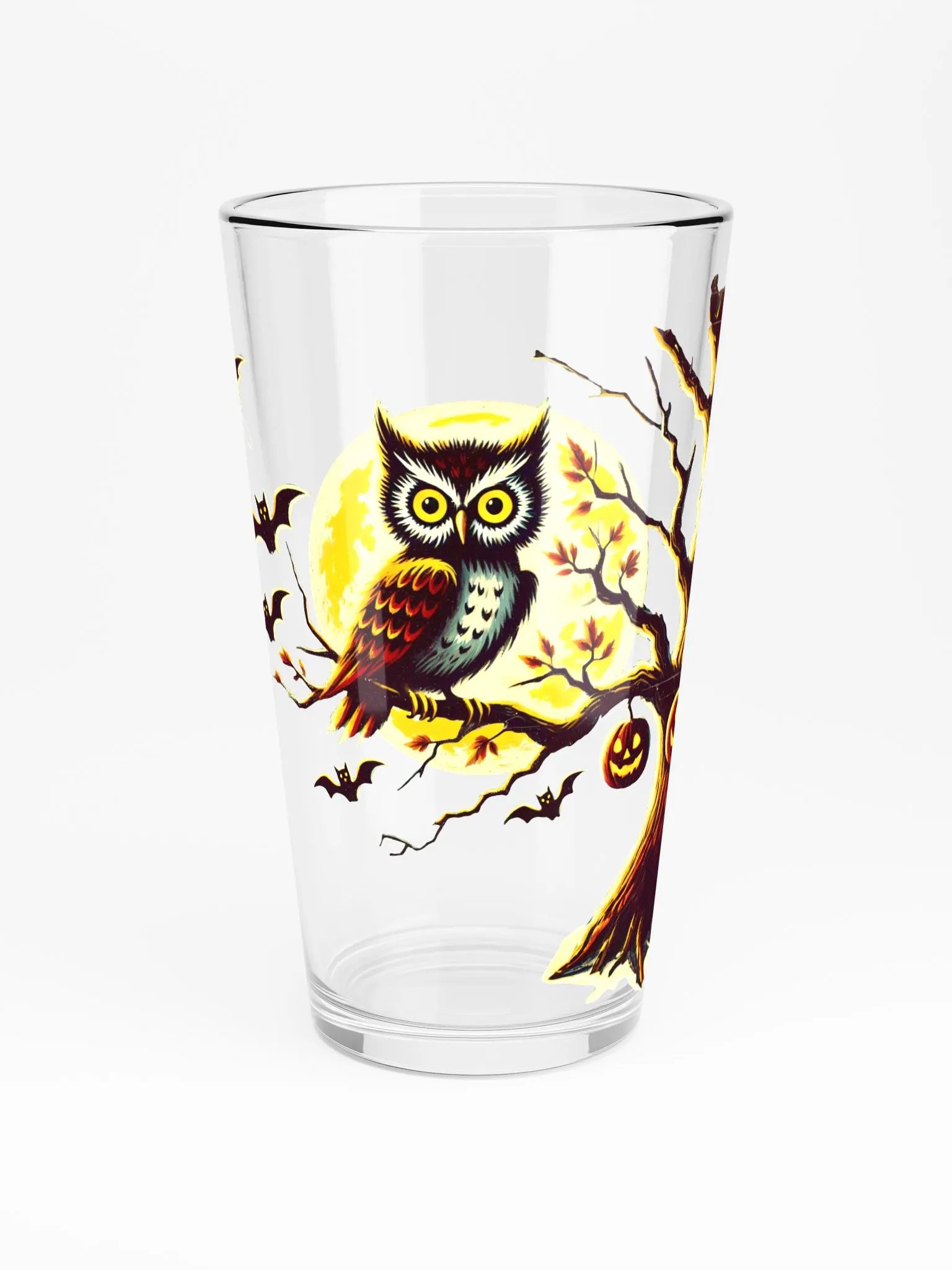 Owl Full Moon 16 oz Glass - Spooky Glassware product image (3)