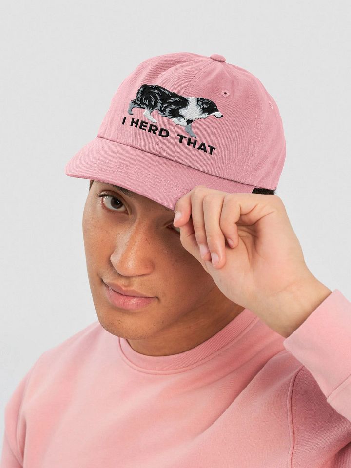 I Herd That Classic Dad Hat(Embroidered) of an Australian Shepherd(Black & White) product image (26)