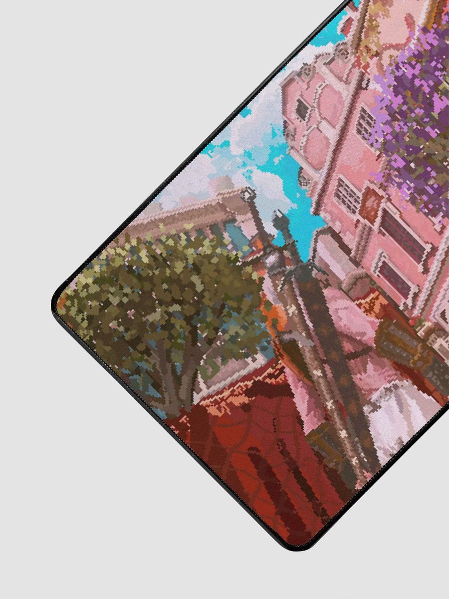 "Geralt and the Pink House" Desk Mat product image (3)