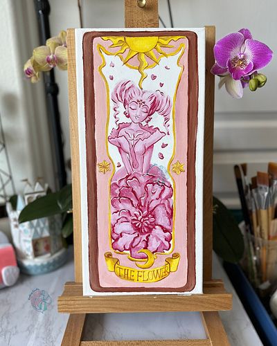 🌸 I had so much fun painting my own twist on ‘The Flower’ Clow Card from Card Captor Sakura! 🌸 Loved experimenting with soft ...