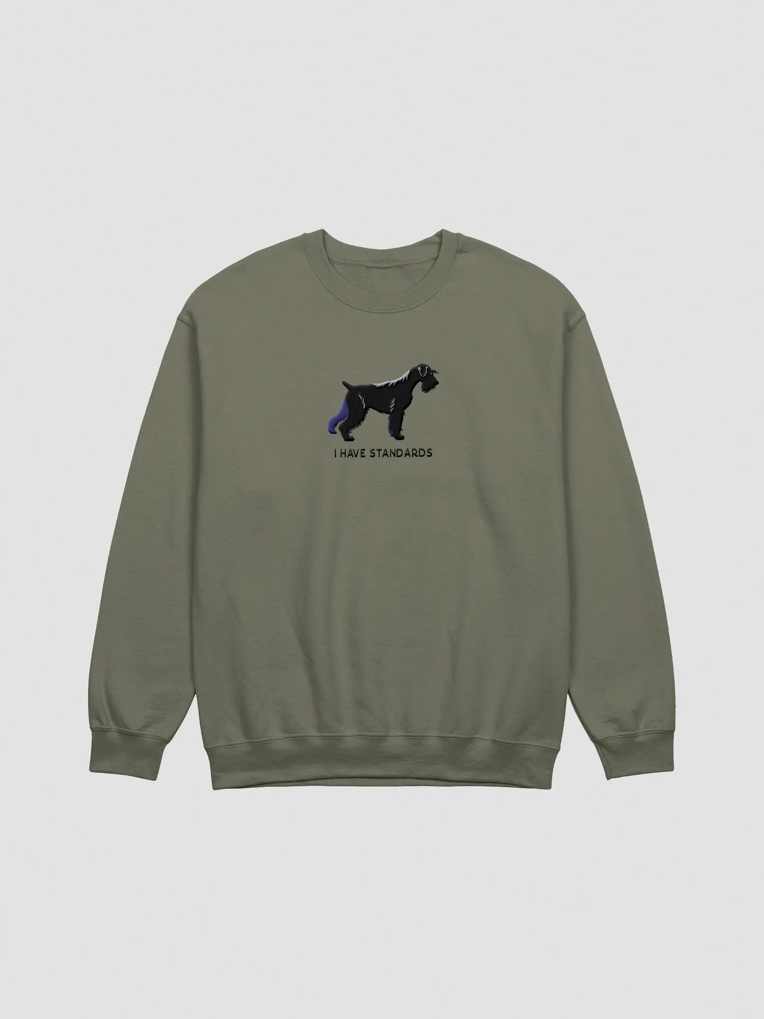 I Have Standards Sweatshirt (Embroidered) of a Standard Schnauzer(Black) product image (3)