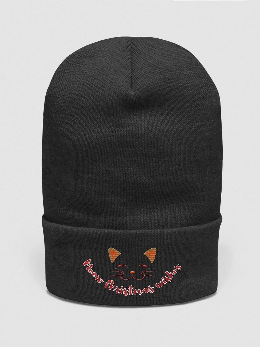 Meow Christmas wishes_Yupoong Cuffed Beanie product image (2)