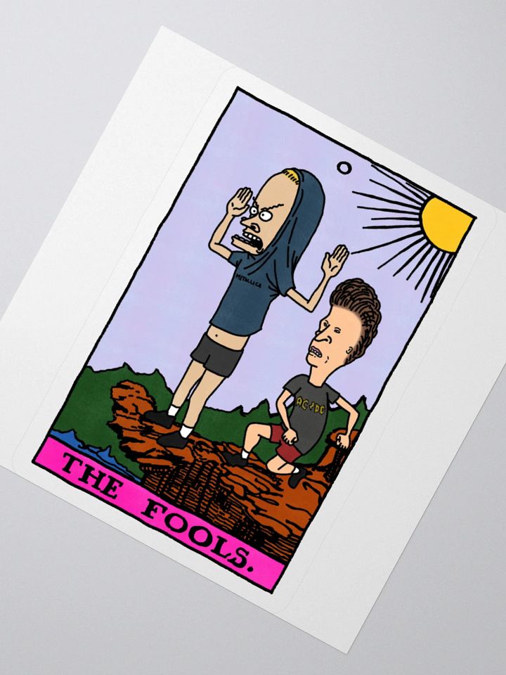 Cornholio Beavis and Butthead Fool Tarot Card Sticker product image (2)