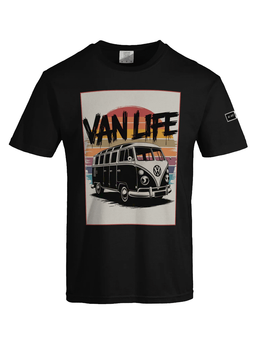 "VAN LIFE" 100% cotton T-shirt product image (15)