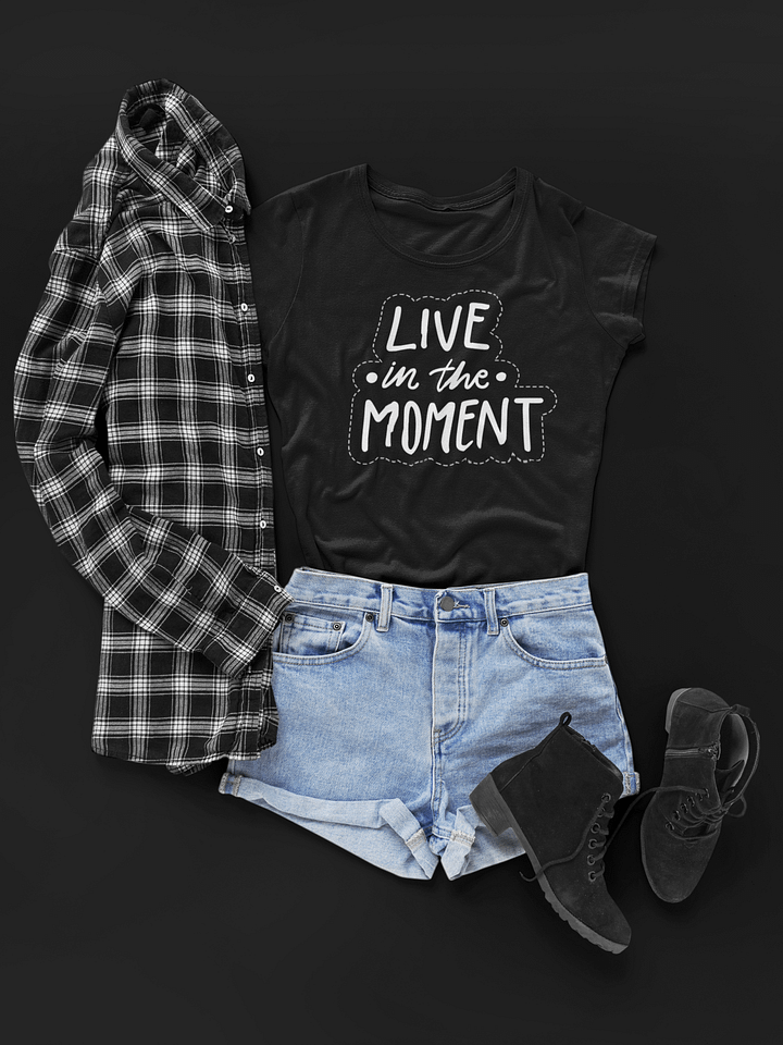 Live in the Moment Black Unisex T-Shirt product image (1)