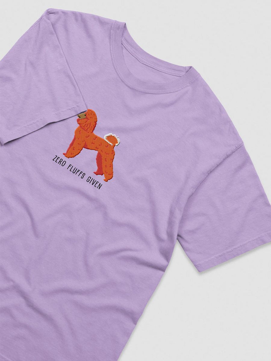 Zero Fluffs Given T-Shirt(Embroidered) of a Miniature Poodle(Red) product image (35)