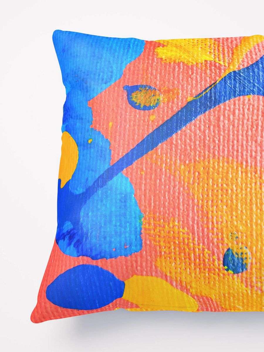Orange, Blue and Yellow Color Splash Pillow product image (5)