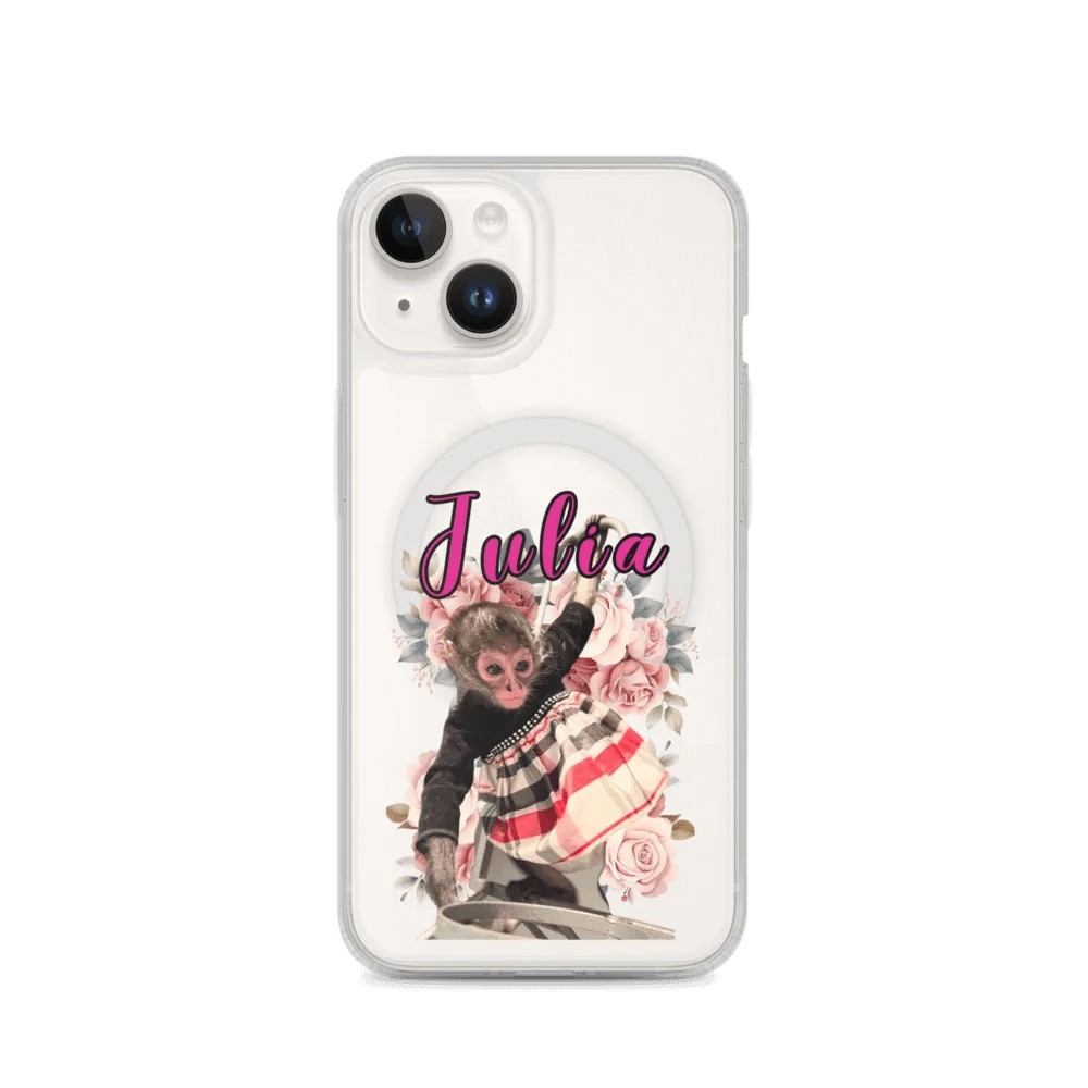 Funda transparente para iPhone® Julia's Floral Monkey Dress product image (4)