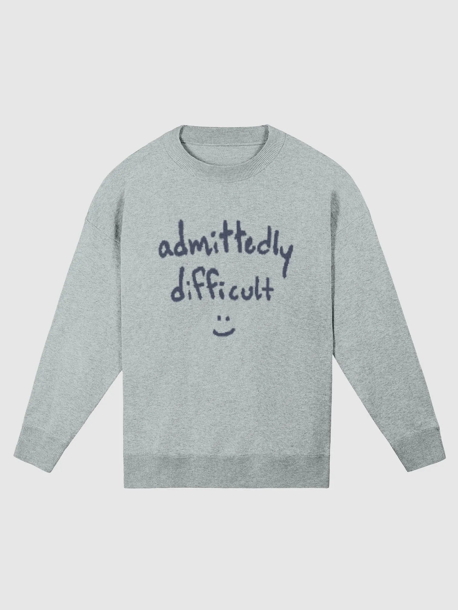 admittedly difficult (duotone blue) knitwear relaxed crewneck product image (4)
