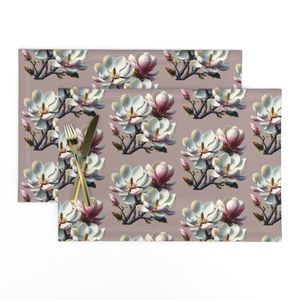 Seamless Pattern - Magnolia Pattern 1 on Beige Background product image (10)