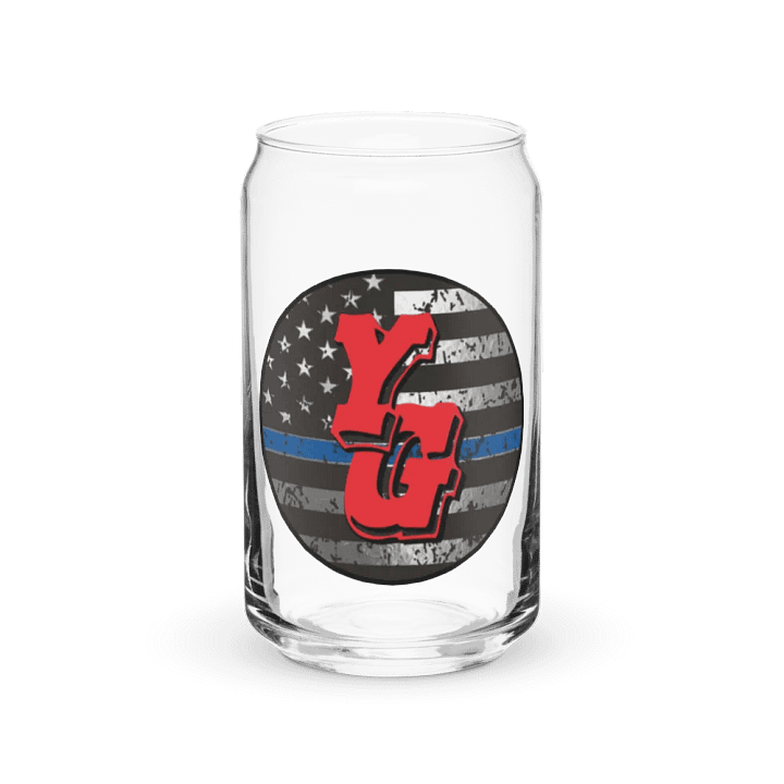Patriotic Initials Can-Shaped Glass product image (2)
