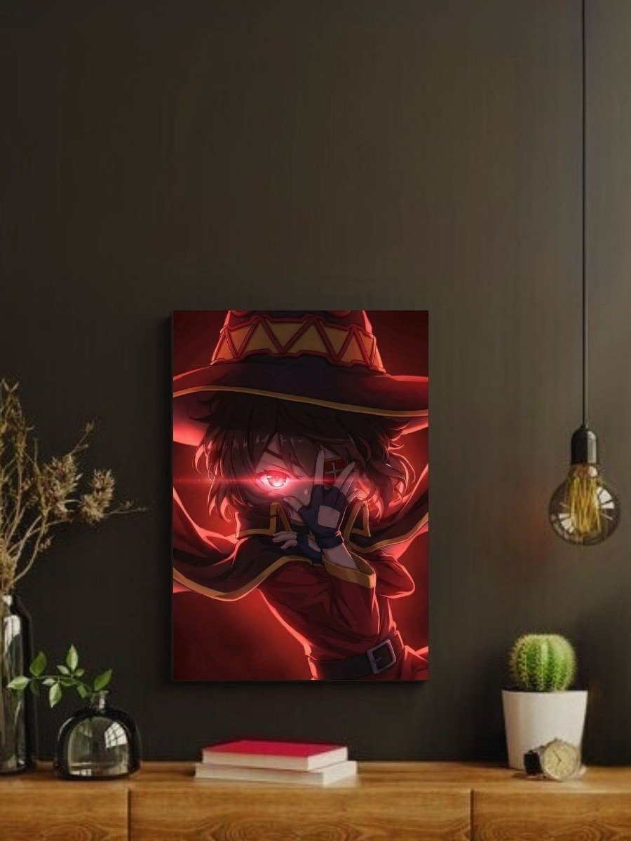 Konosuba Megumin Explosion Eye Glow – Glossy 8x10 Metal Print product image (2)