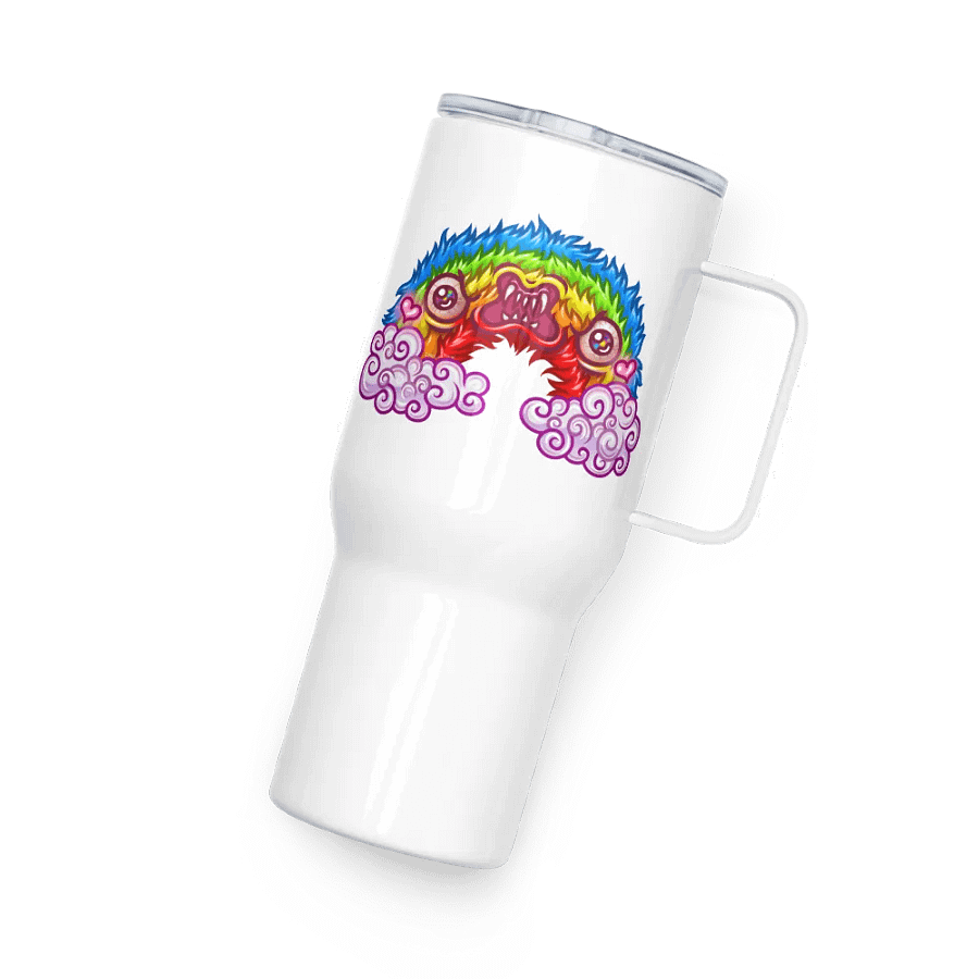 Gay Wrath Rainbow Travel Mug (With Handle) product image (4)