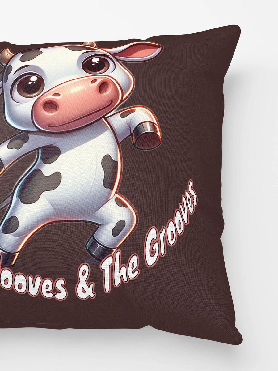 Adorable Dancing Cow Pillow - 'I Got The Mooves & The Grooves' Cute Cartoon Design product image (3)