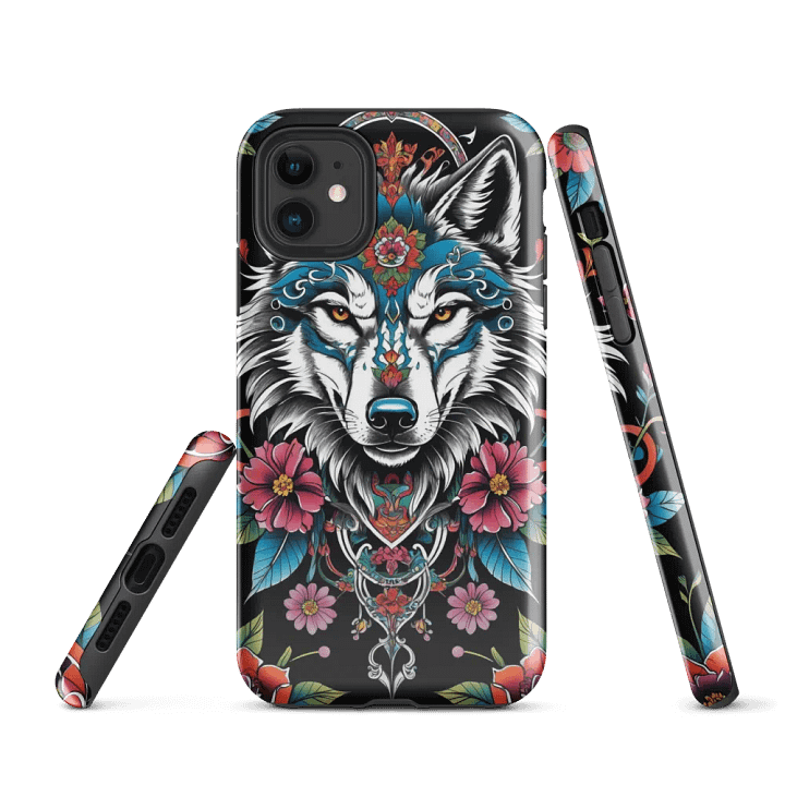 Floral Wolf Dual-Layer iPhone® Tough Case product image (1)