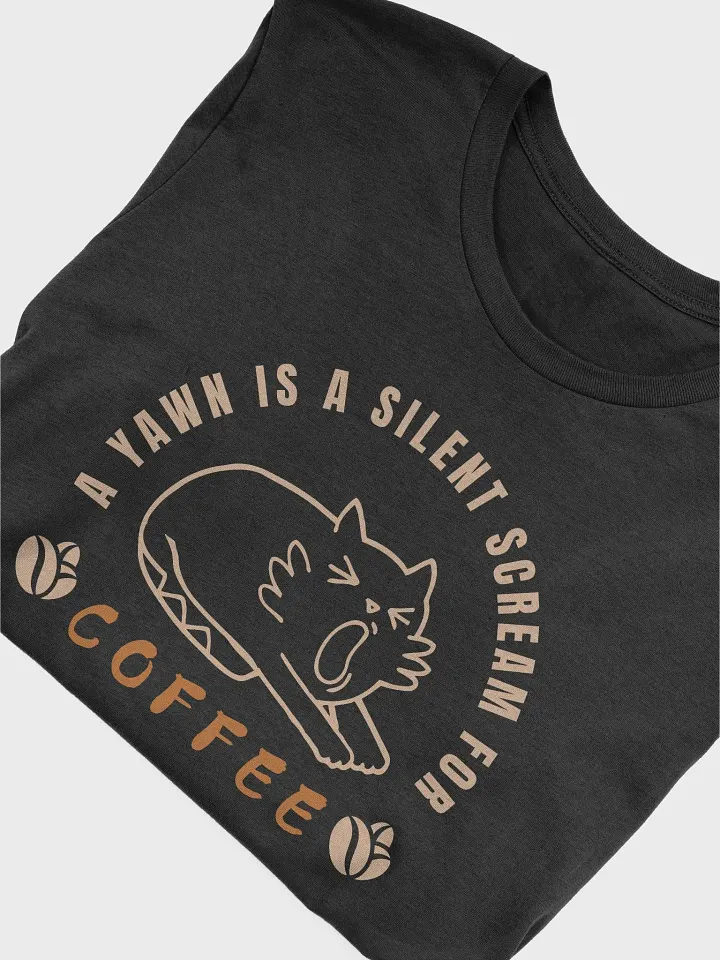 Silent Scream for Coffee Cat T-Shirt product image (1)