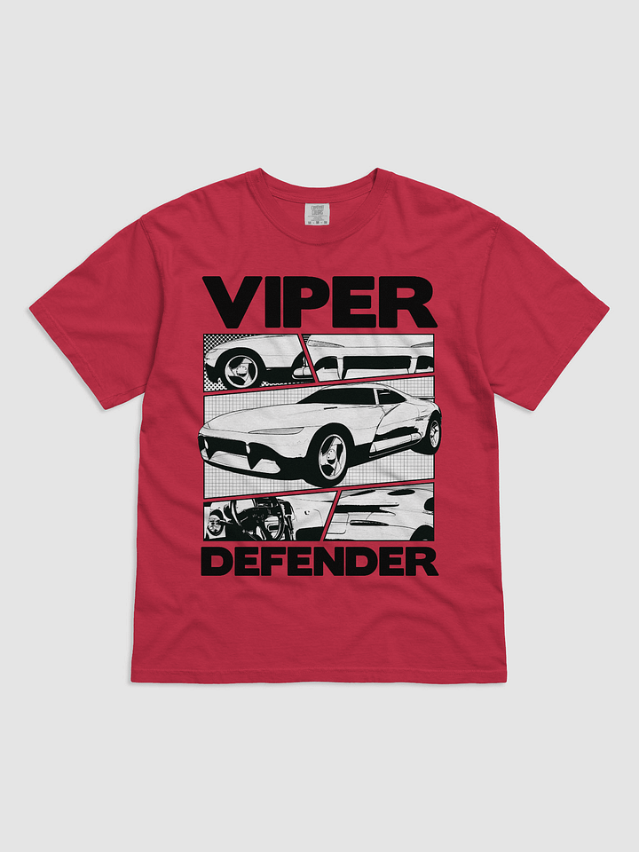 Viper Defender T-Shirt – Red | Silver | White product image (1)