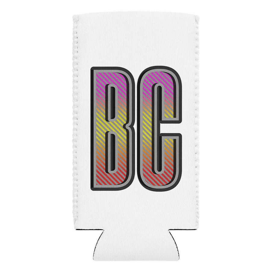 BC British Colombia Block Letters Vibrant Can Cooler product image (1)