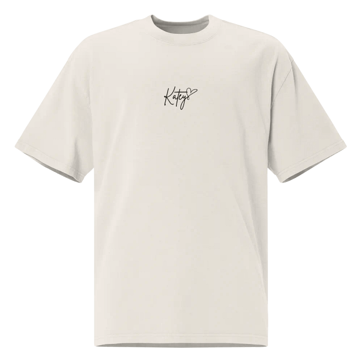 Katey Signature Oversized Tee - Black Embroidery product image (5)