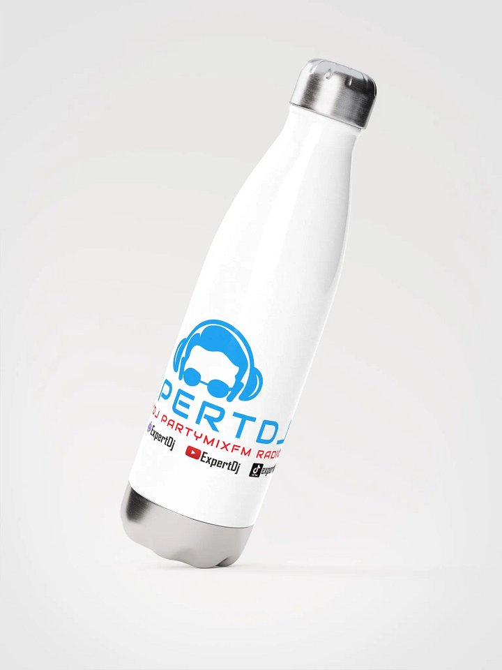 Stainless Steel Water Bottle DJ White product image (2)