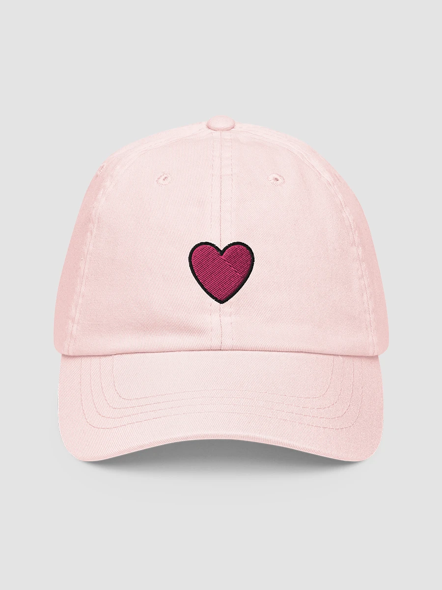 embroidered heart dad hat (pastel pink) product image (1)