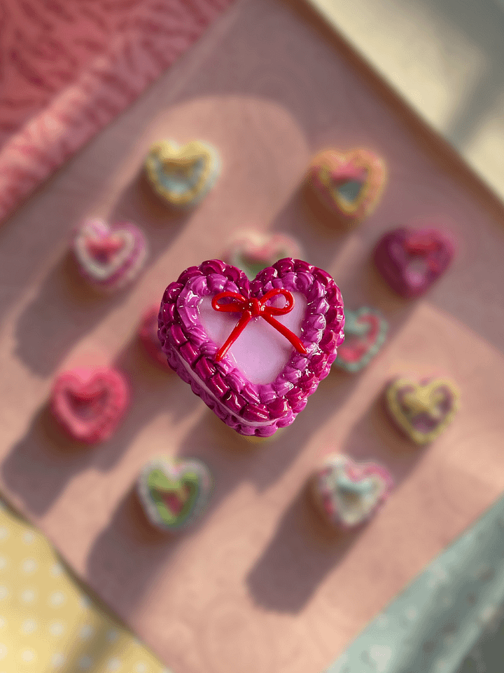 Darling Delight - Coquette Heart Cake Keychain product image (1)